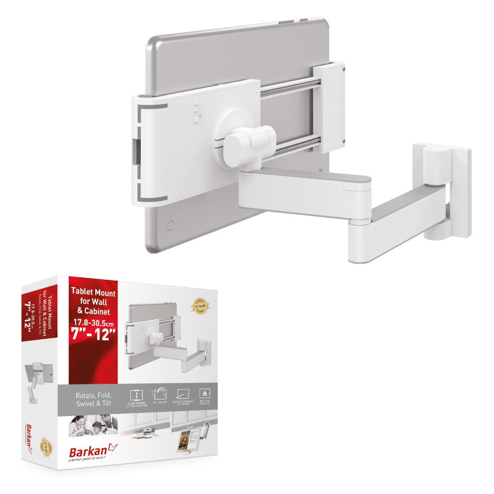 Uchwyt ścienny obrotowy do tabletu 7-12" z regulacją pozycji