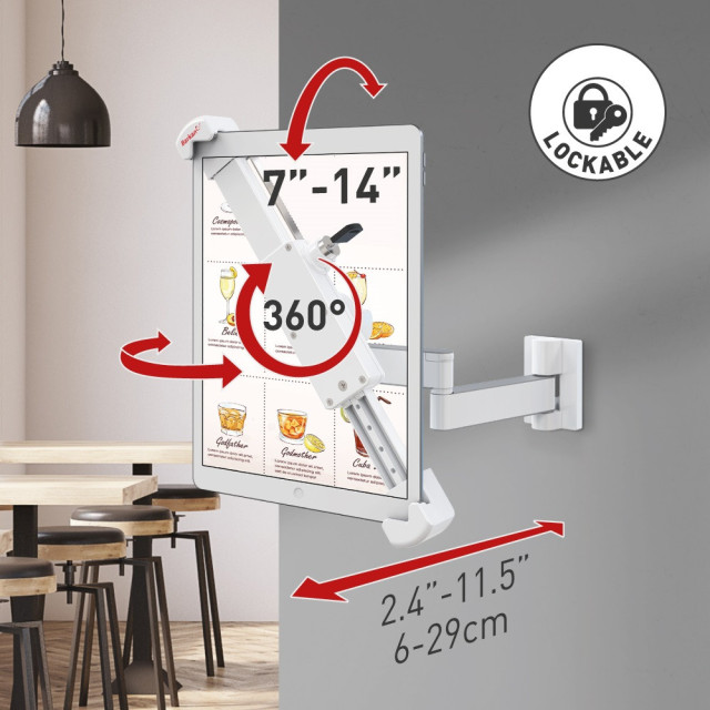 Barkan T72VL – uchwyt do tabletu 7–14″ z blokadą