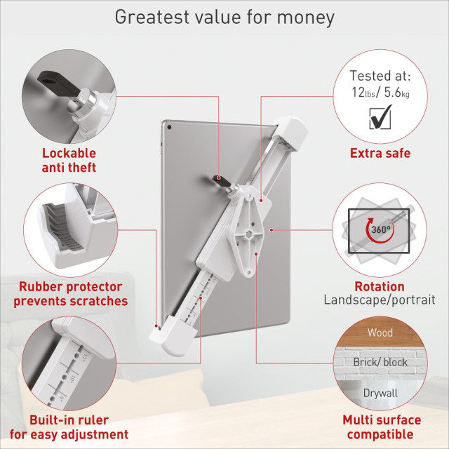 Barkan T70VL Uchwyt ścienny do tabletu 7-14"