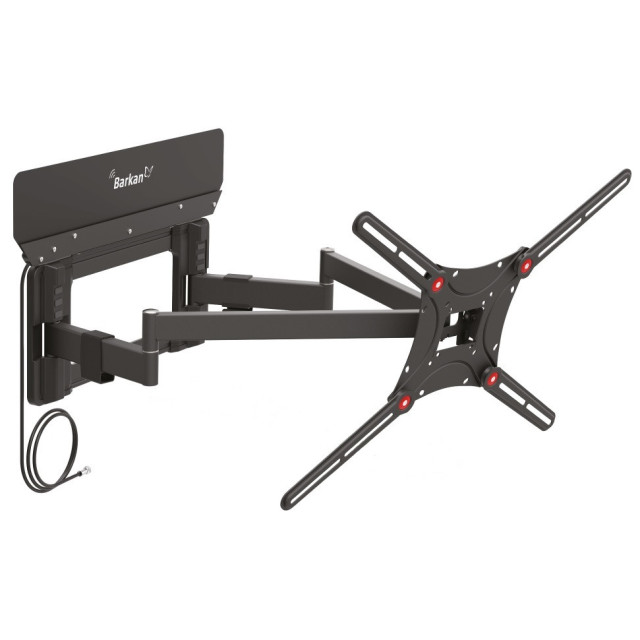 Uchwyt ścienny obrotowy do telewizora 13-90" 60kg z wbudowana anteną sygnałową HDTV