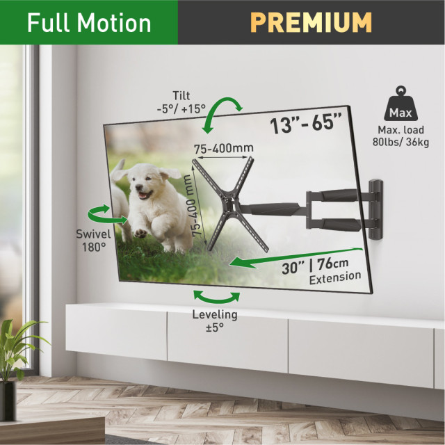 Barkan BM343XL uchwyt TV Full Motion 13–65 cali