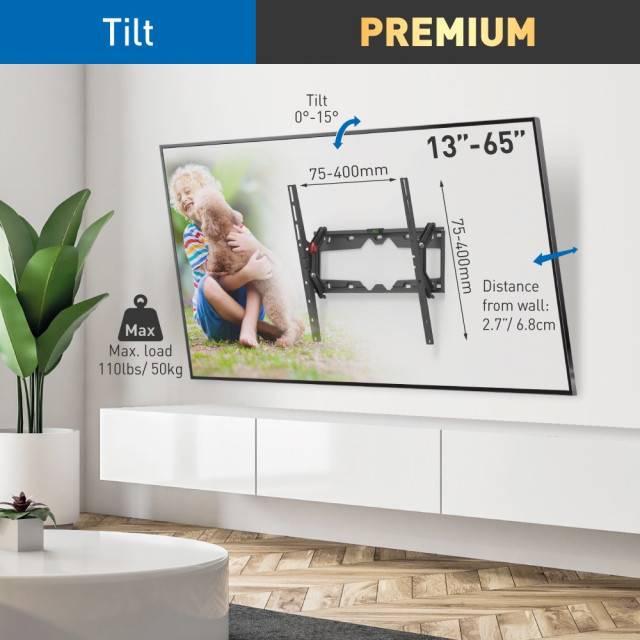 Barkan E310+.B uchwyt uchylny TV do 65 cali