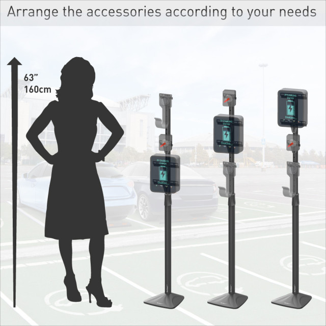 Słupek montażowy pionowy 145cm do ładowarki samochodowej