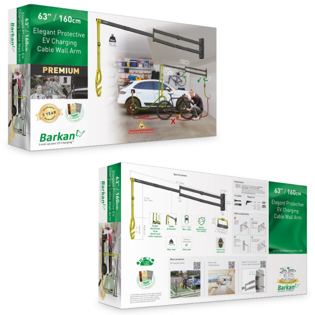 Wysięgnik ścienny składany 160cm do kabla ładowarki samochodowej