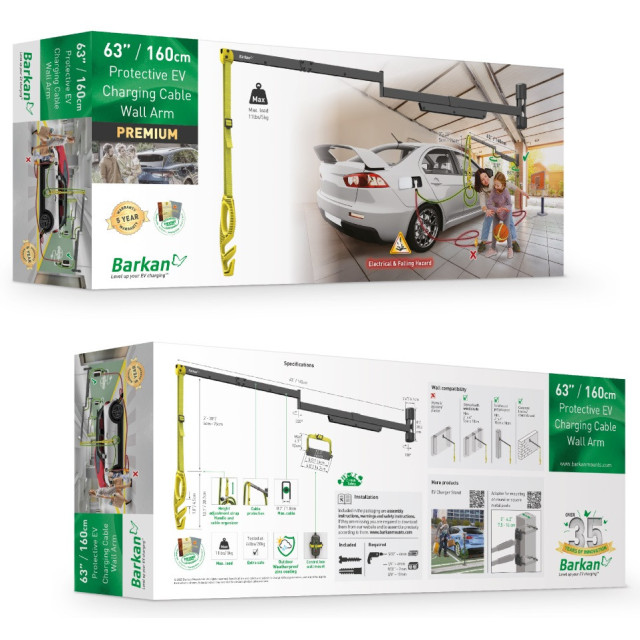 Wysięgnik ścienny składany 160cm do kabla ładowarki samochodowej