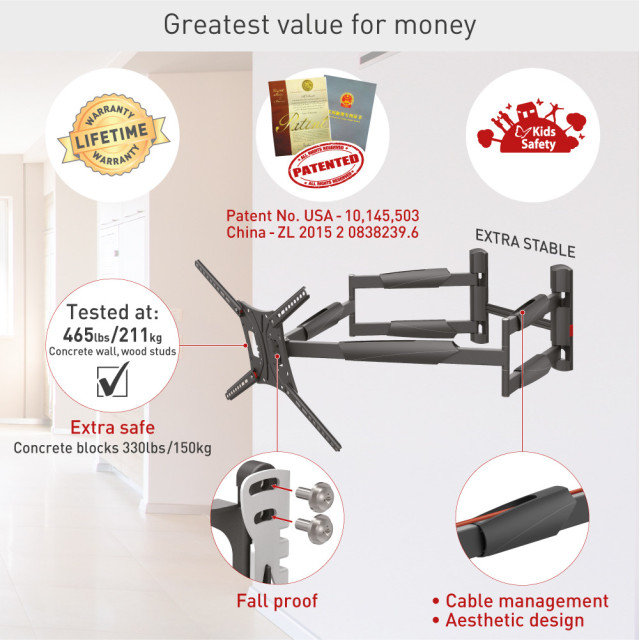 Barkan BM466XP uchwyt ścienny 13-90" 60 kg