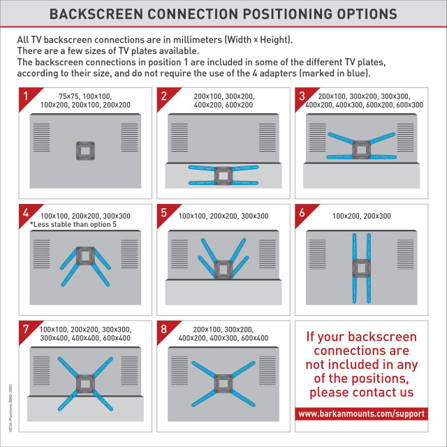 Uchwyt ścienny obrotowy/uchylny do telewizora 13-65" 40kg