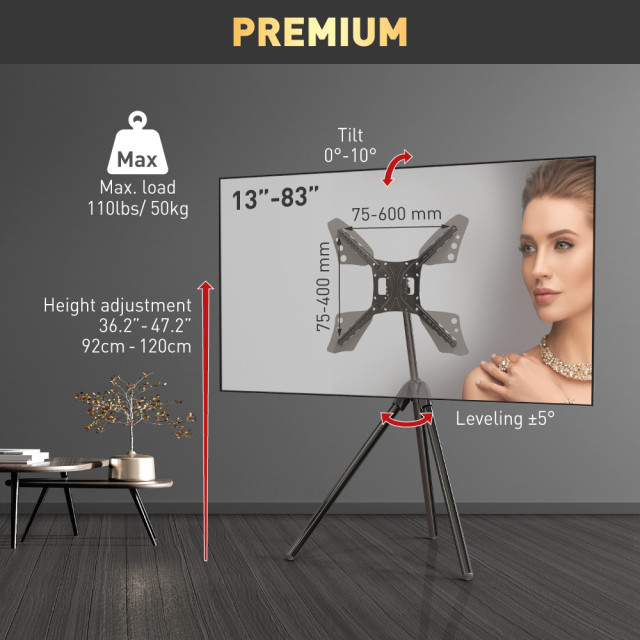 Barkan DTP410 tripod TV 13–83 cali, 50 kg