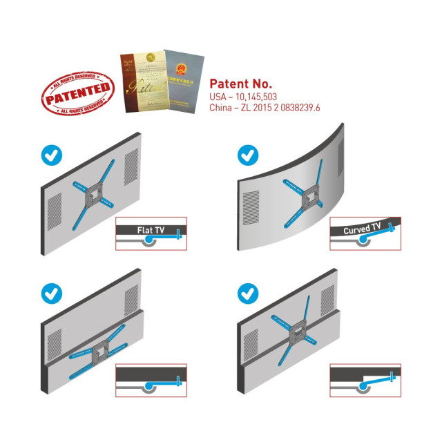 Stojak podłogowy regulowany do telewizora 13-86" 56kg przykręcany do podłogi