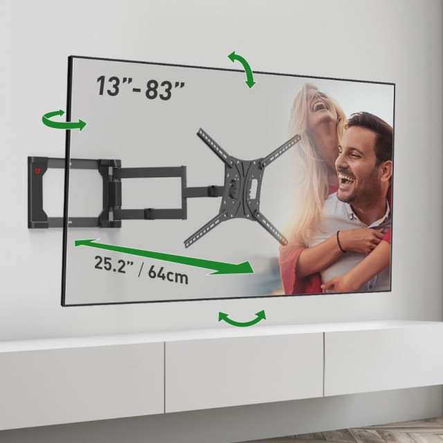 Barkan 4400 – uchwyt TV full motion 13–83″ 50 kg