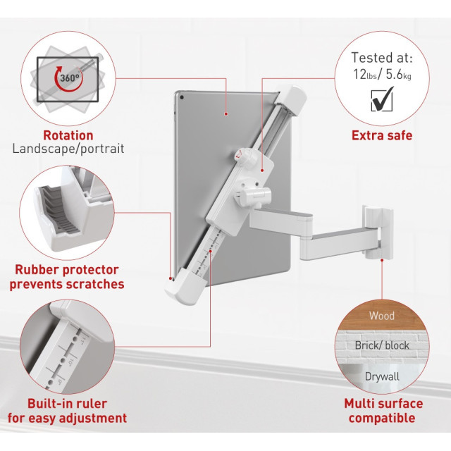Barkan T72 – uchwyt ścienny do tabletu 7-14"