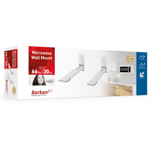 Barkan 114.W Uchwyt do mikrofalówki 29–42 cm, biały
