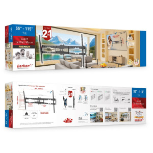 Barkan BM510 – uchwyt TV 55–115 cali 2w1 do 120 kg