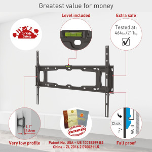Barkan E400+ uchwyt ścienny slim 13-90" 60 kg