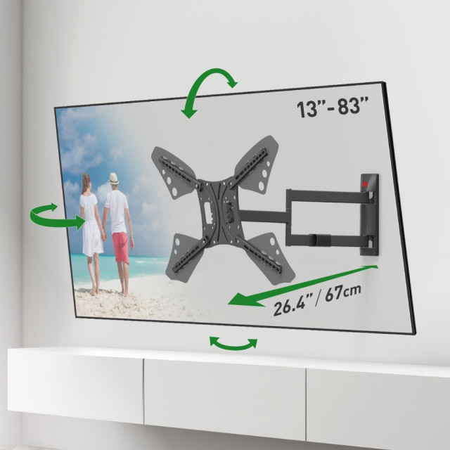 Barkan 3400L uchwyt TV Full Motion 13–83 cali
