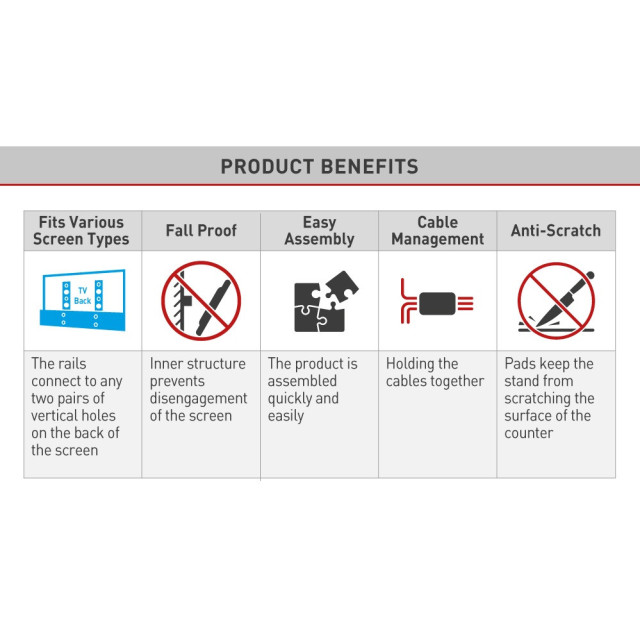 Podstawa wolnostojąca pod telewizor/monitor 13-70" 50kg