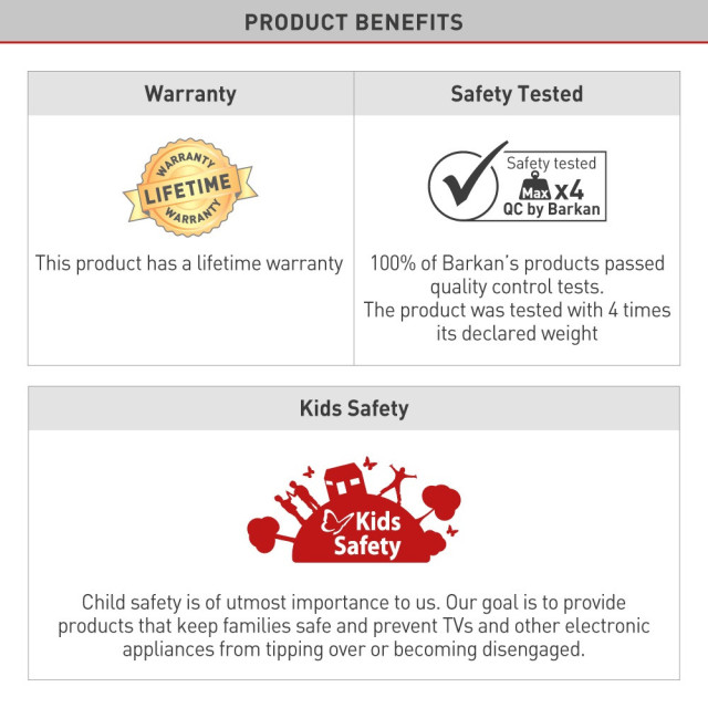 Uchwyt ścienny slim do telewizora 13-43" 40kg z wbudowaną poziomicą