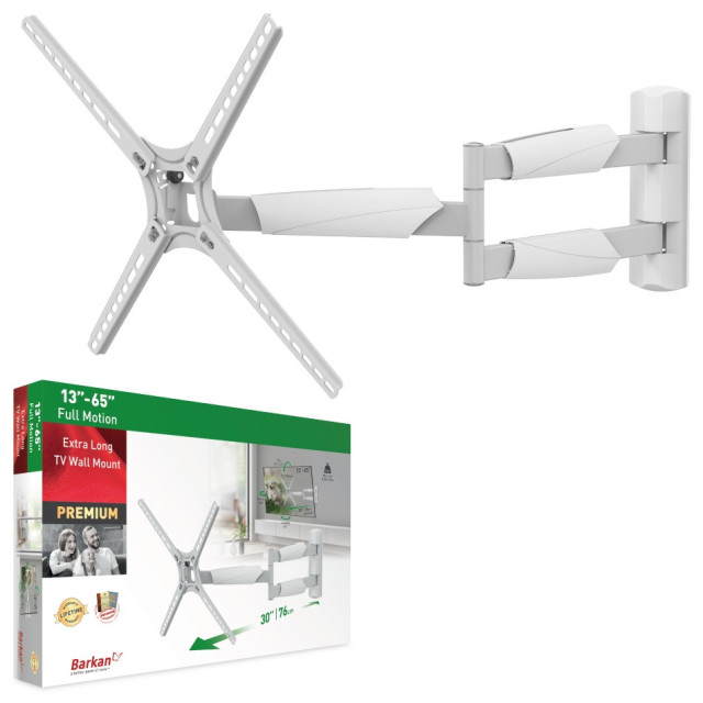 Barkan BM343XLW – biały uchwyt TV Full Motion 13–65″